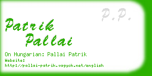 patrik pallai business card